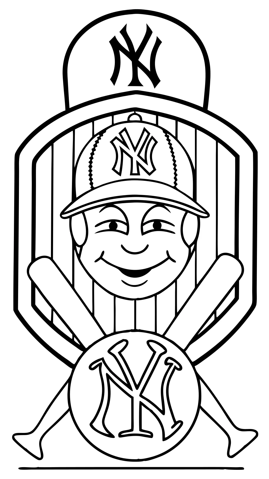 NY YANKES Coloring Pages